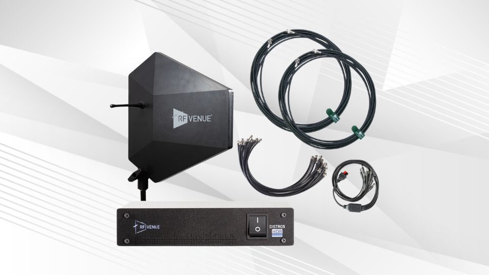 RF Venue Diversity Fin IPX Antenna & DISTRO5 HDR 5-Channel UHF Distribution System Bundle RF Venue Diversity Fin IPX Antenna & DISTRO5 HDR 5-Channel UHF Distribution System Bundle