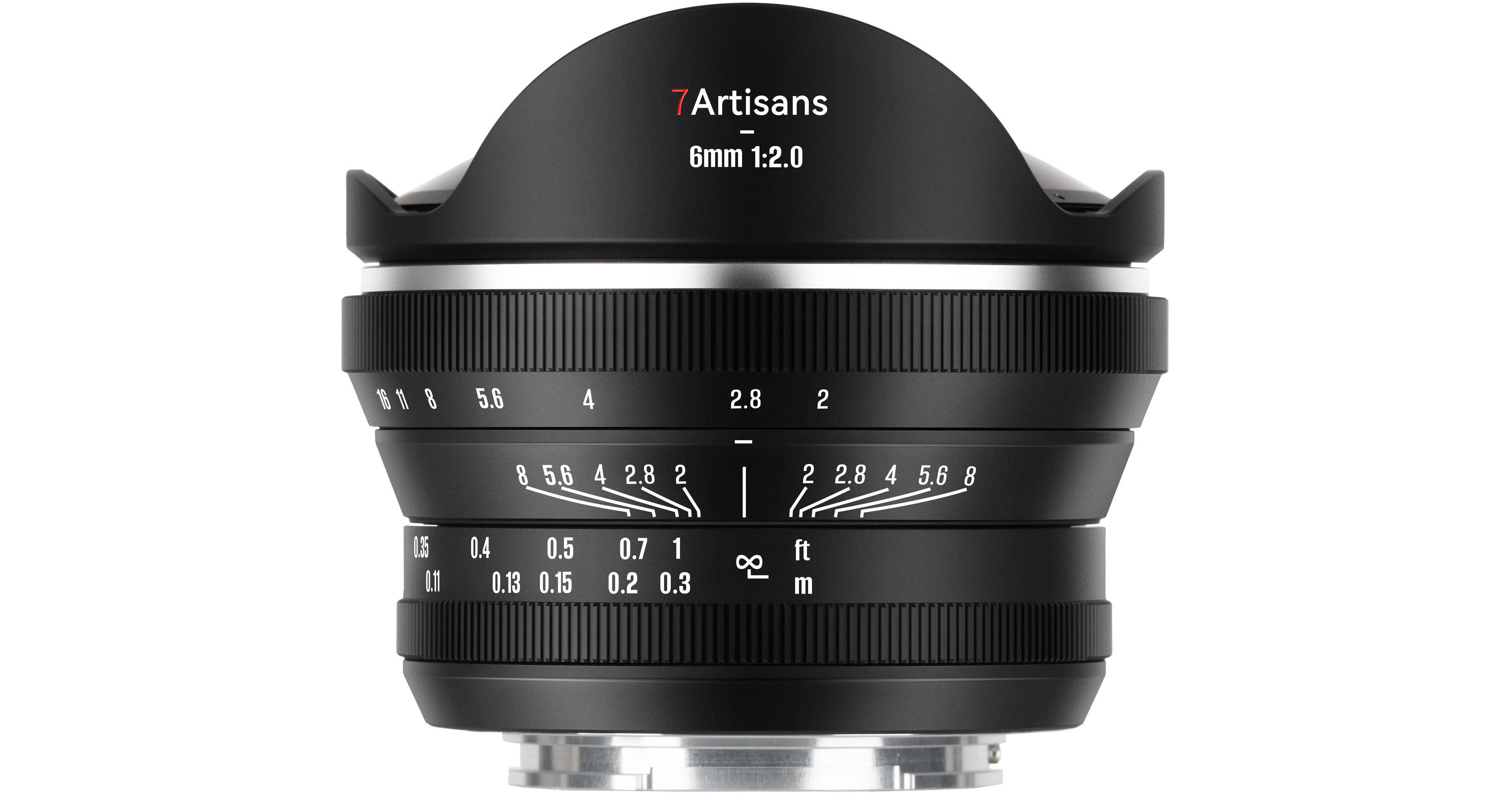 7Artisans 6mm f/2 Fisheye Lens (FUJIFILM X) 6F2B-X B&H Photo