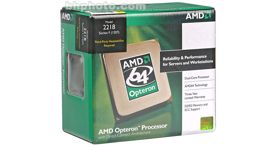 AMD Opteron 2218 2.6 GHz Dual Core CPU AMDOSA2218CQWOF B&H Photo
