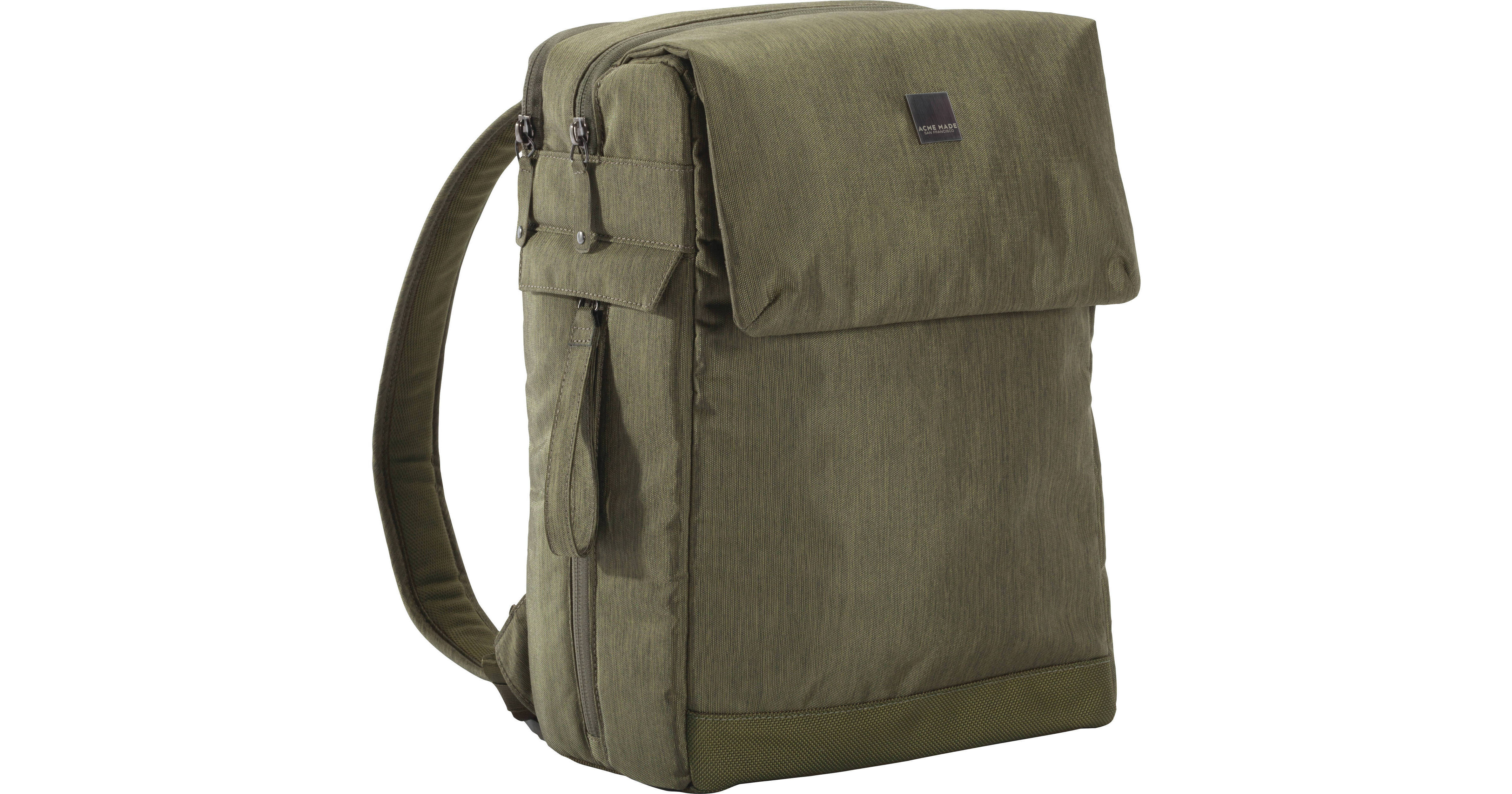acme laptop backpack Acme Made Montgomery Street Backpack (Olive Green) AM36474 B&H