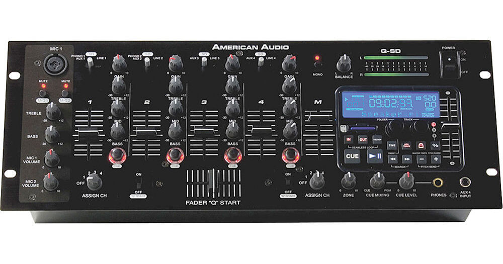 American Audio Q-SD 4-Channel DJ Mixer with SD Card Q-SD MIXER