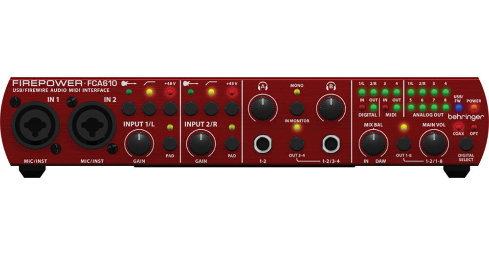 Behringer Firepower FCA610 - 6 x 10 USB/FireWire FCA610 B&H