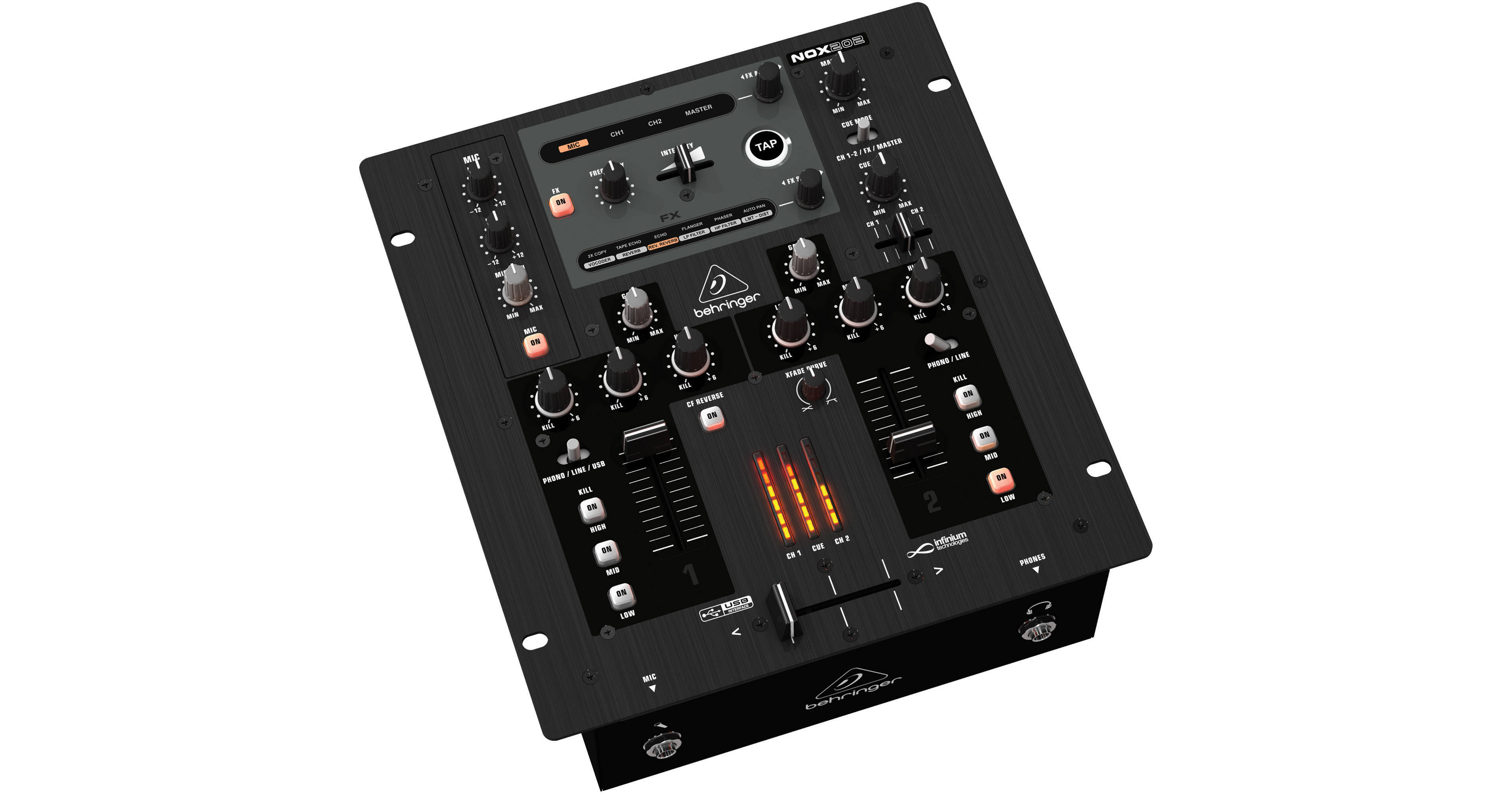 Behringer PRO MIXER NOX202 Premium 2-Channel DJ Mixer NOX202 B&H