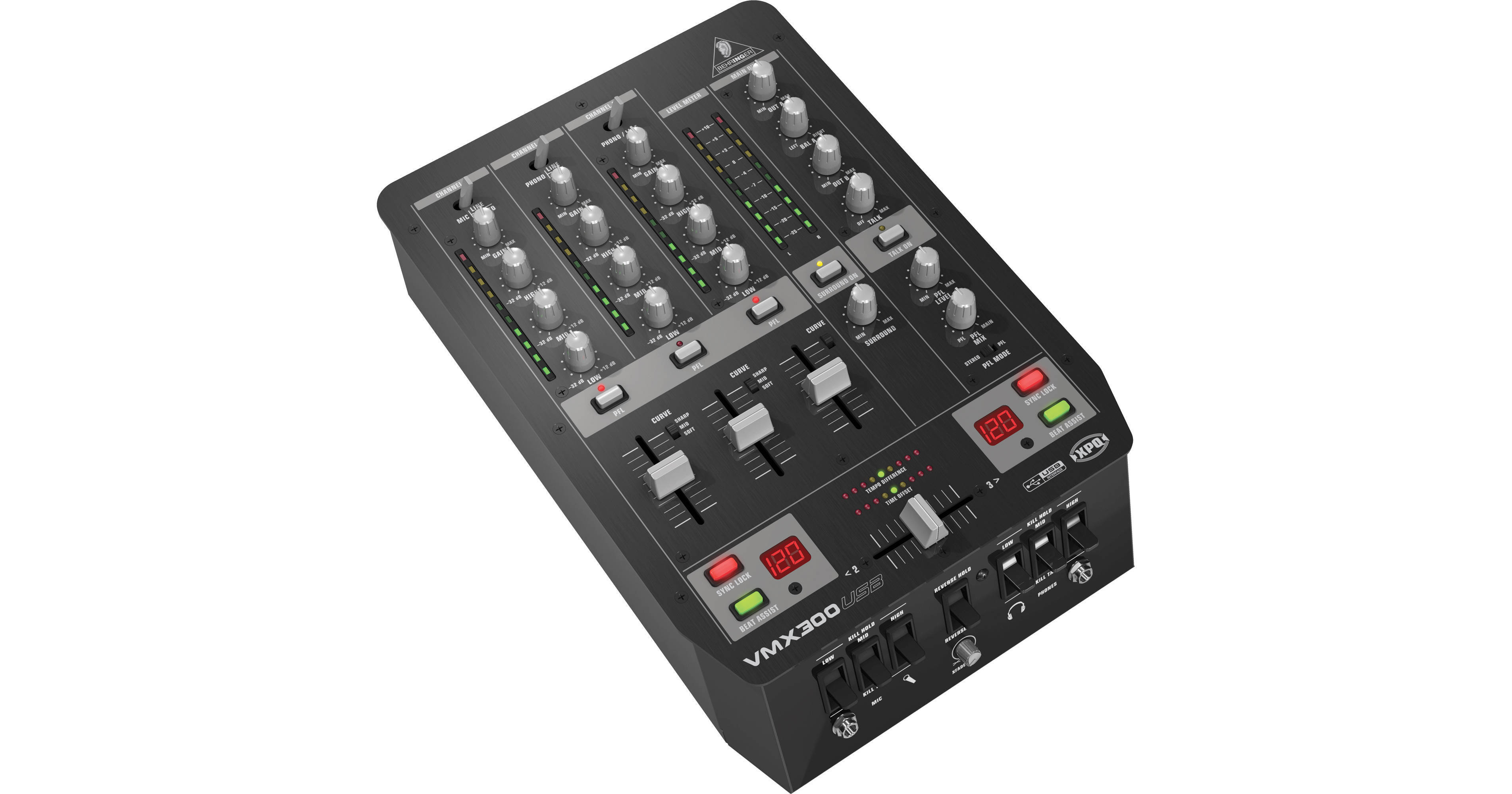 Behringer VMX300USB - Three Channel DJ Mixer VMX300USB B&H Photo