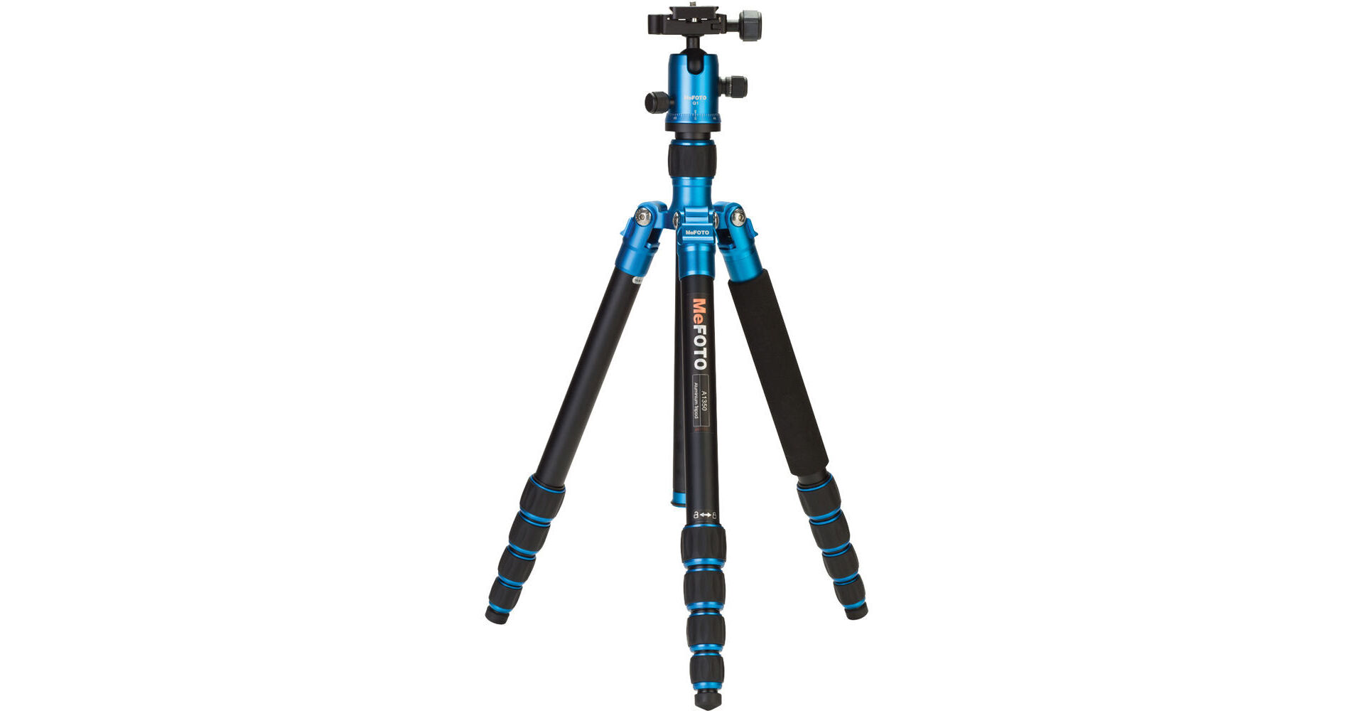 MeFOTO RoadTrip Aluminum Travel Tripod Kit (Blue) A1350Q1B B&H