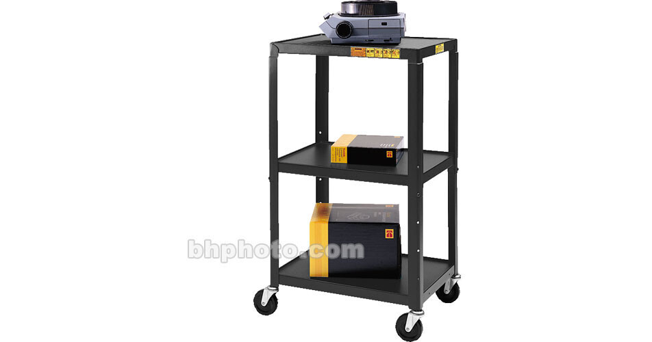 Bretford Adjustable AV Cart with 3 Shelves and 2-outlet A2642-E5