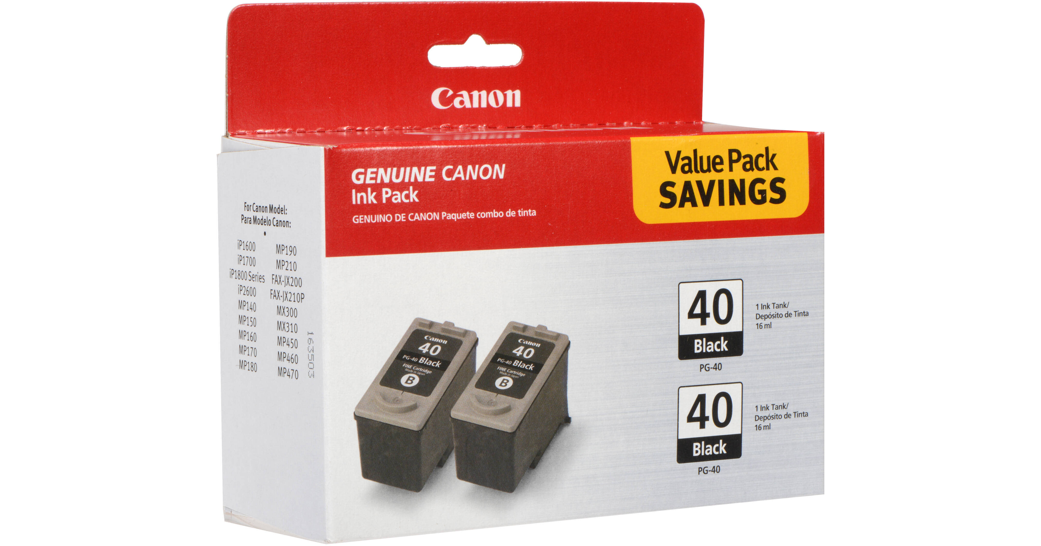 Canon PG-40 Black Ink for iP1600 (2) 0615B013 B&H Photo Video