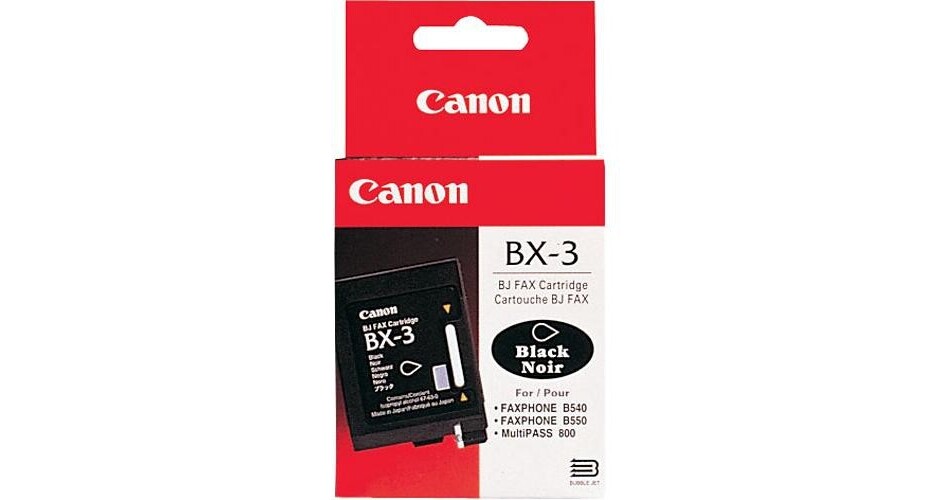 Cartuccia Originale Canon BX-3 Nera A Getto D'inchiostro – Saldata, Nuova, Prodotta In Giappone