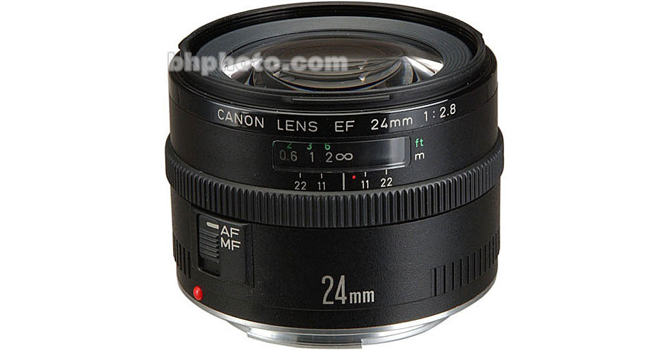 Canon Wide Angle EF 24mm f/2.8 Autofocus Lens 2506A007AA B&H