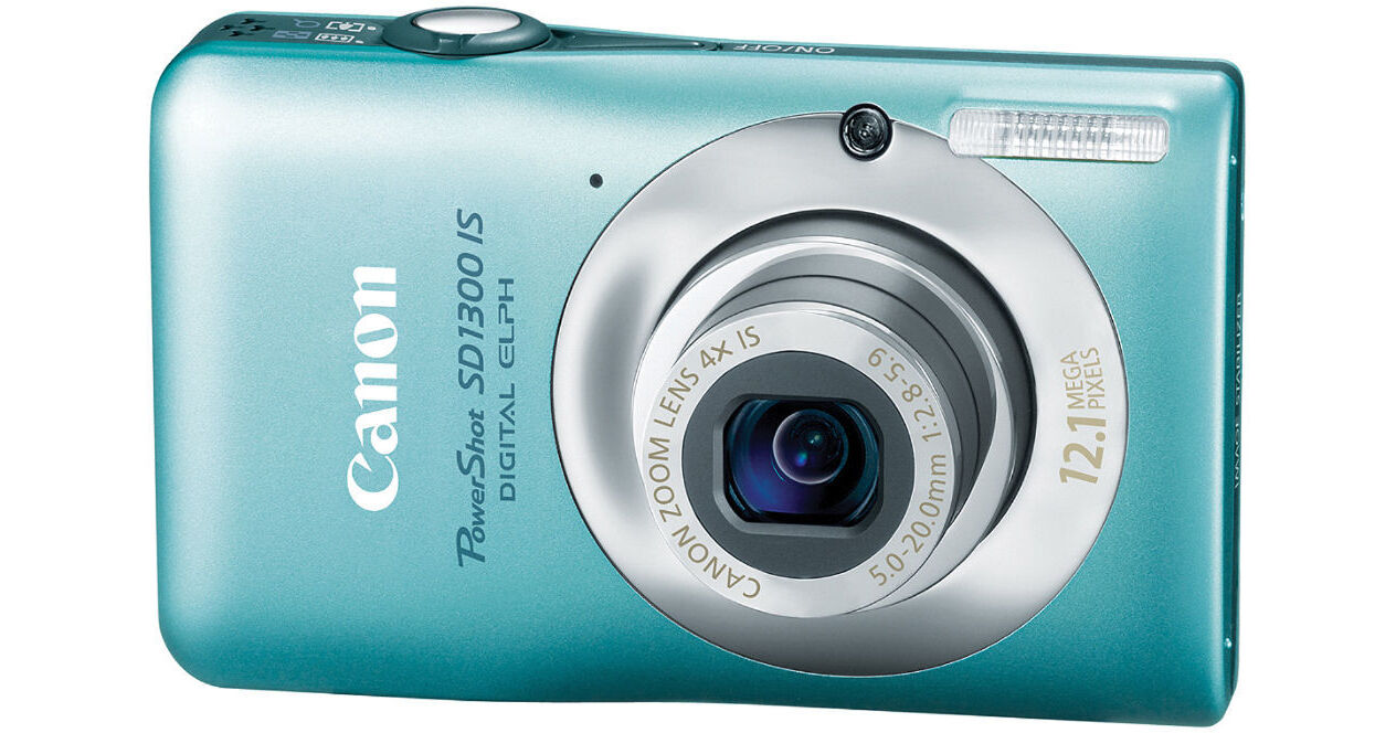 Canon PowerShot SD1300 IS Digital ELPH Camera (Green) 4215B001