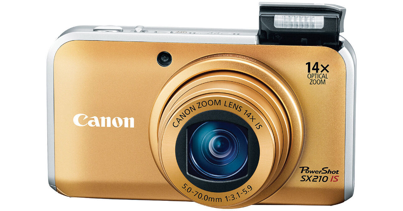 Canon PowerShot SX210 IS Digital Camera (Gold) 4245B022AA B&H