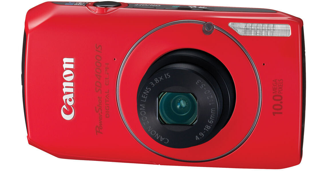 Canon PowerShot SD4000 IS Digital ELPH Camera (Red) 4251B001 B&H