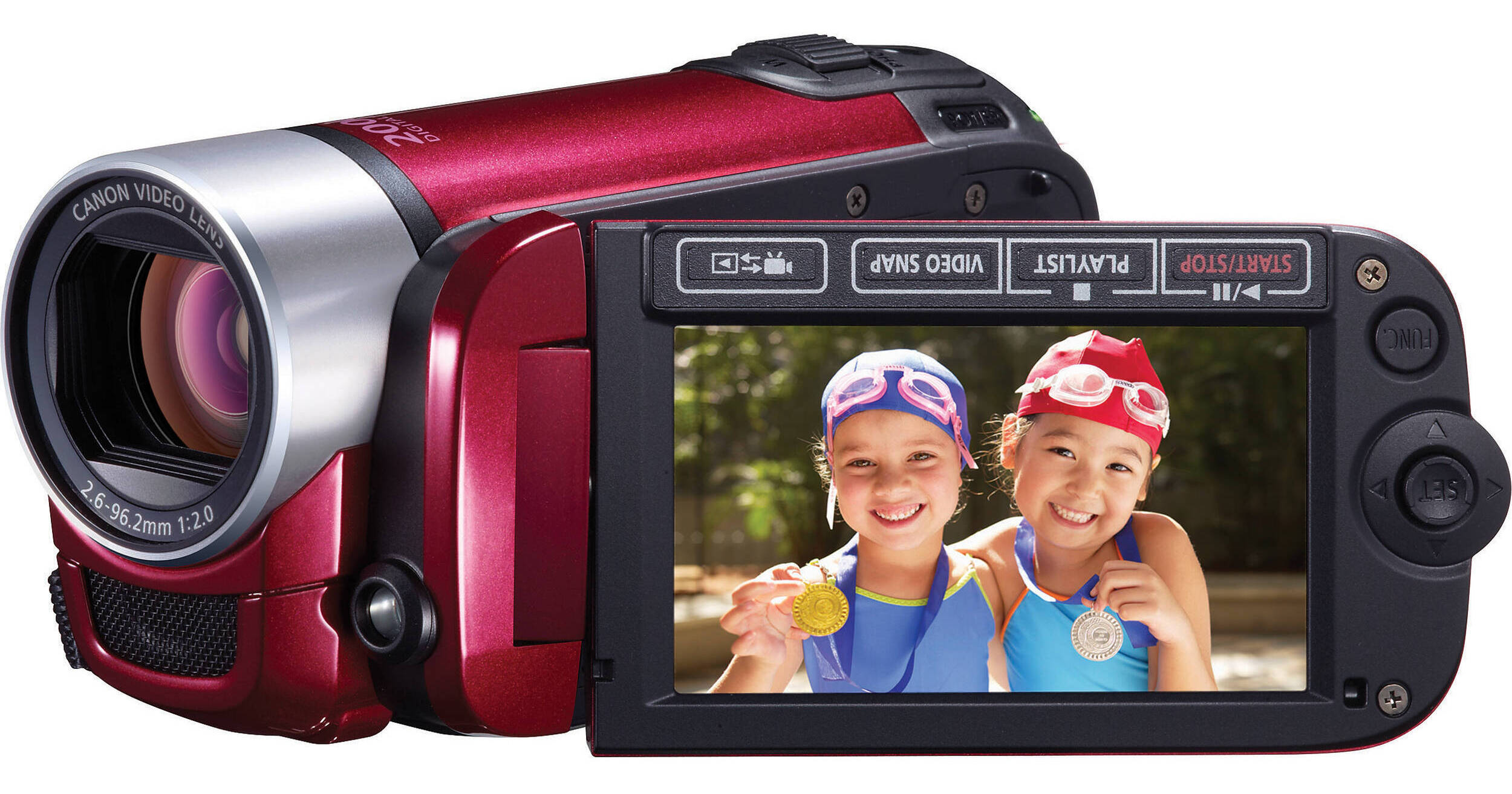 Canon FS400 Flash Memory Camcorder (Red) 5026B002 B&H Photo Video