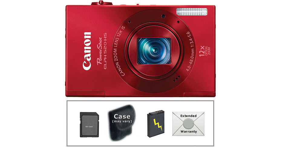 Canon PowerShot ELPH 520 HS Digital Camera with Deluxe Accessory