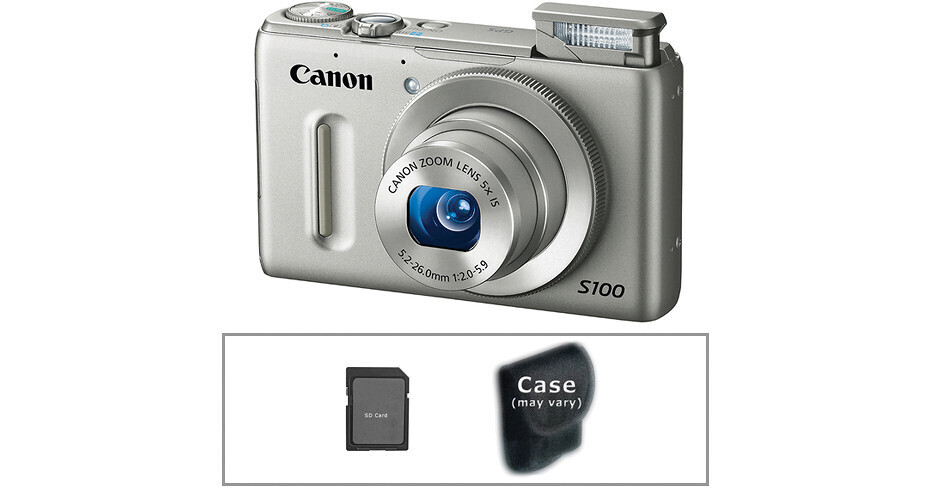 Canon PowerShot S100 Digital Camera with Basic Accessory Kit