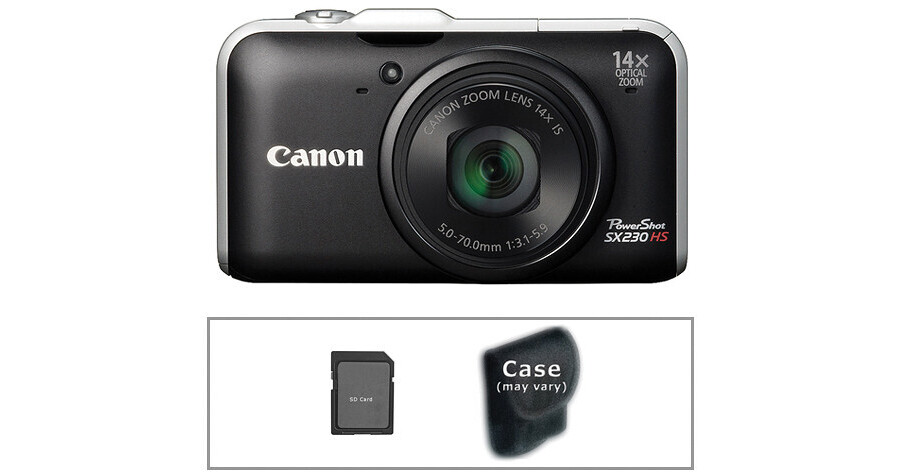 Canon PowerShot SX230 HS Digital Camera with Basic Accessory Kit