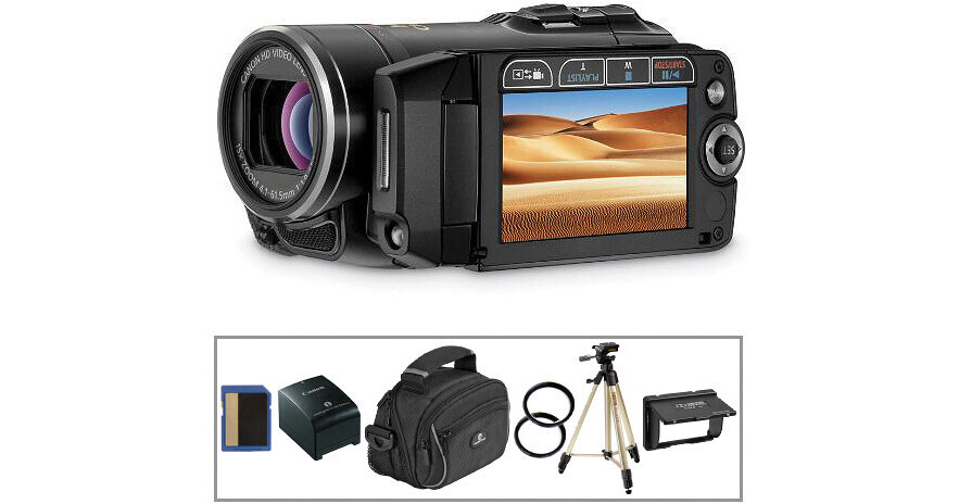 Canon VIXIA HF20 Dual Flash Memory HD Camcorder Basic Kit B&H