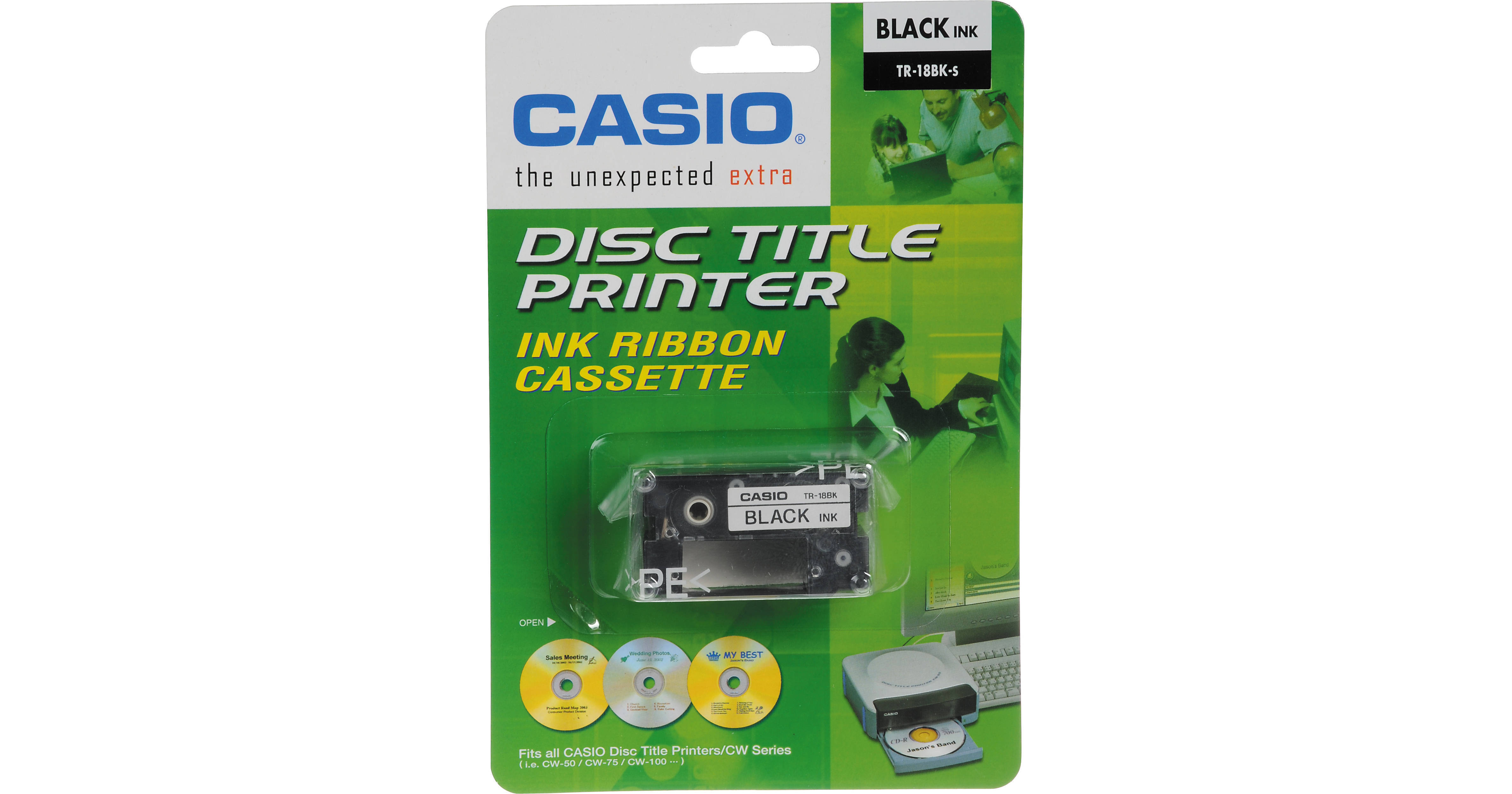 Casio Black Ink Ribbon Cassette TR-18BK B&H Photo Video