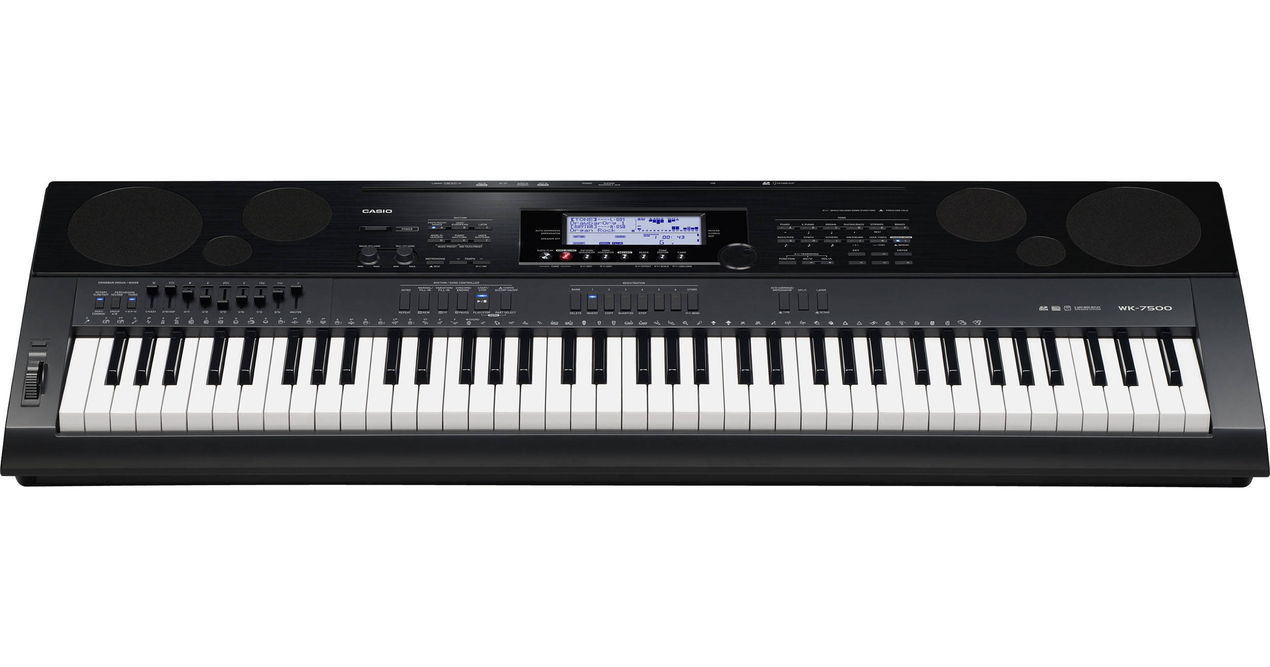 Casio WK-7500 76-Key Keyboard WK7500 B&H Photo Video
