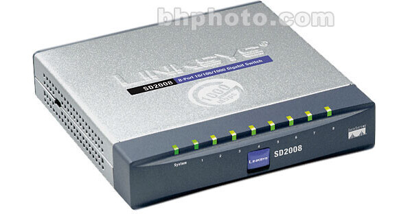 Cisco 8-Port 10/100/1000 Gigabit Switch SD2008 B&H Photo Video