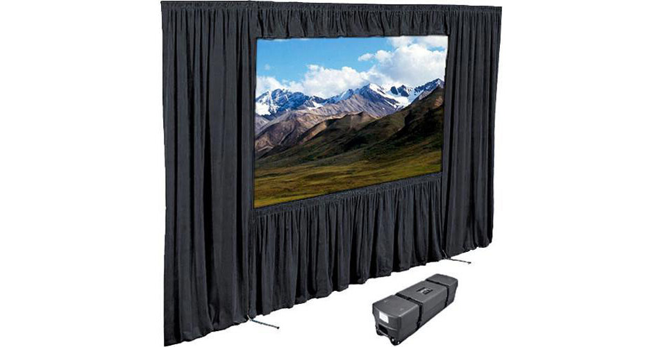 Kit écran DRAPER Ultimate Fast Fold Avec Rideaux Ailes Latérales 13 Pieds - Velours Noir