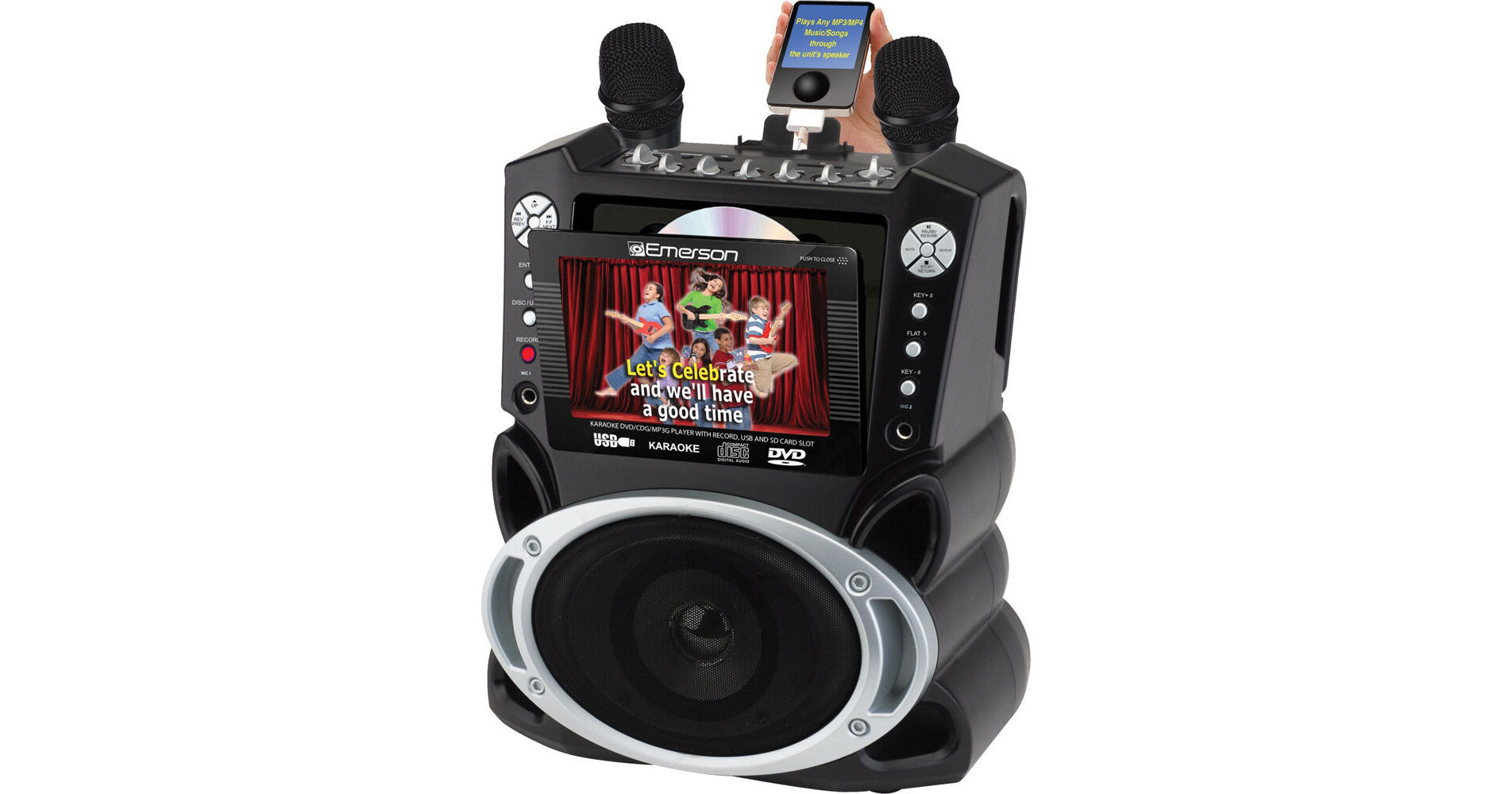 Emerson Karaoke GM527 Portable DVD/CDG/MP3G Karaoke, Video GM527