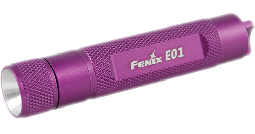 fenix e01 flashlight V2.0 AAA Black The Fenix E01 V2.0 mini torch is equipped with a CREE XPG2 S3 LED Fenix Flashlight E01 Flashlight (Purple)