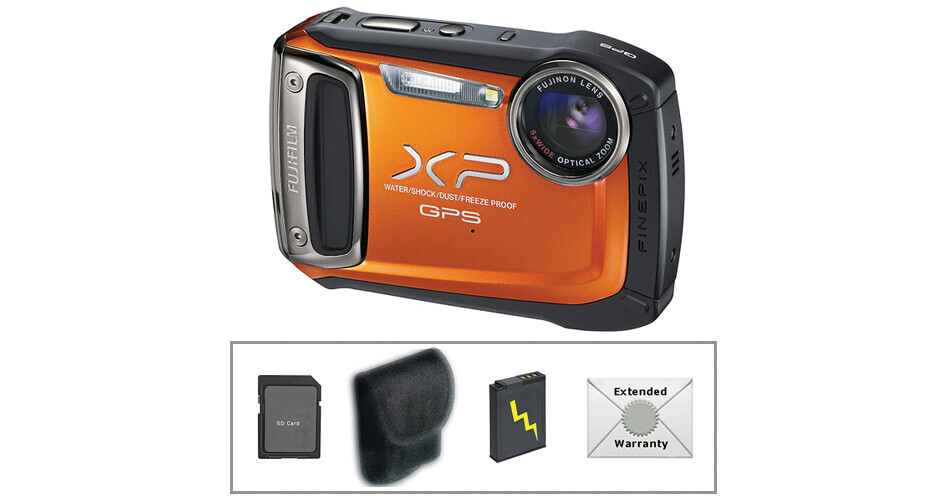 FUJIFILM FinePix XP150 Digital Camera (Orange) with Deluxe