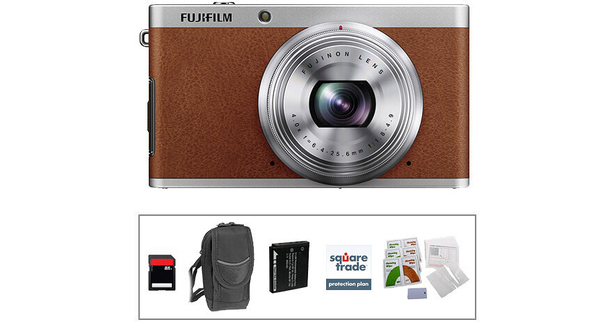 FUJIFILM XF1 Digital Camera Deluxe Kit (Tan) B&H Photo Video