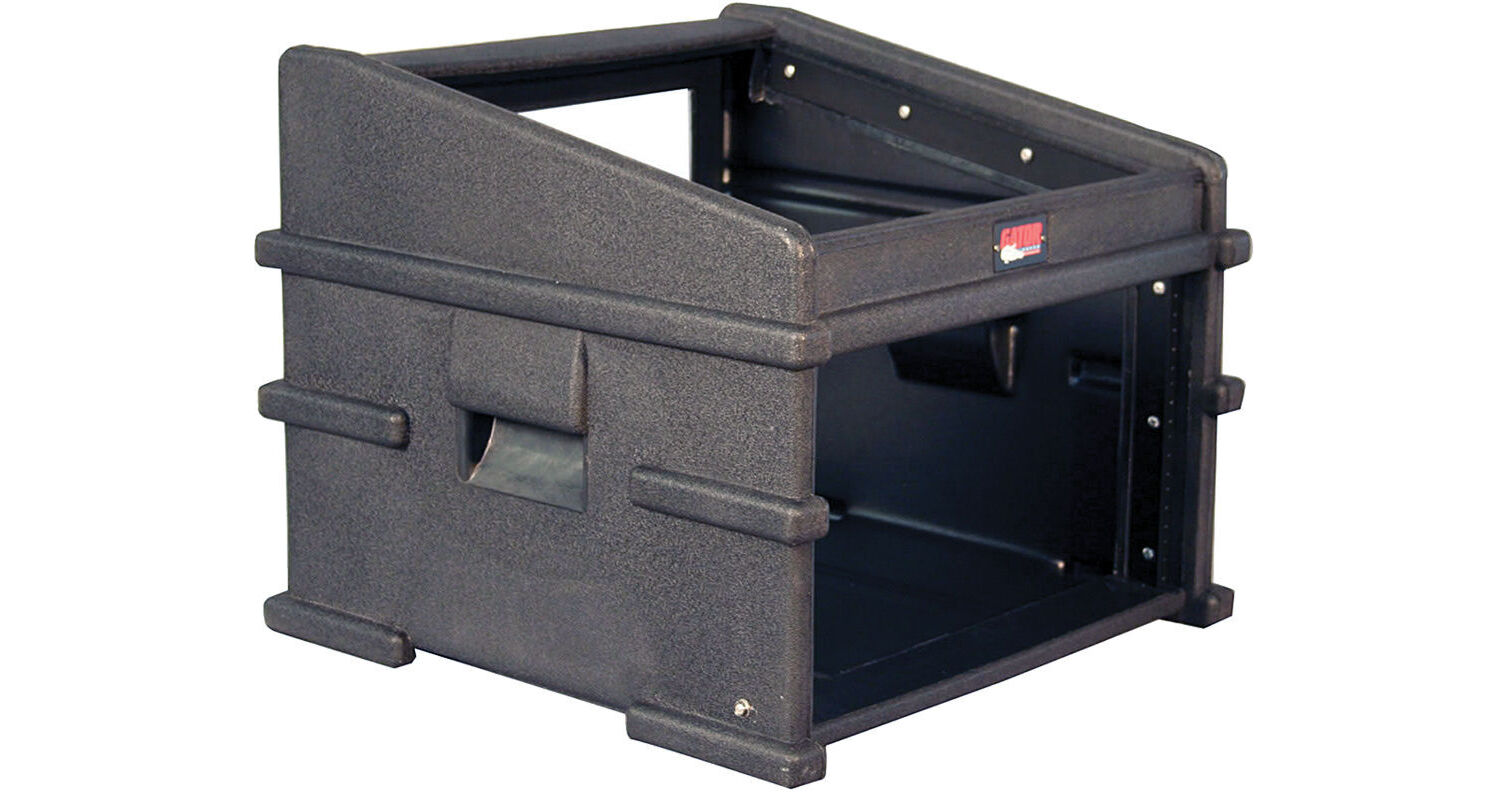 Gator GDJ-10X6 Molded PE Slant Top DJ Console Rack Case GDJ-10X6