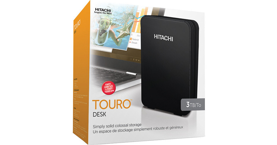 Hitachi 3TB Touro Desktop USB 2.0 Hard Disk Drive (Black)