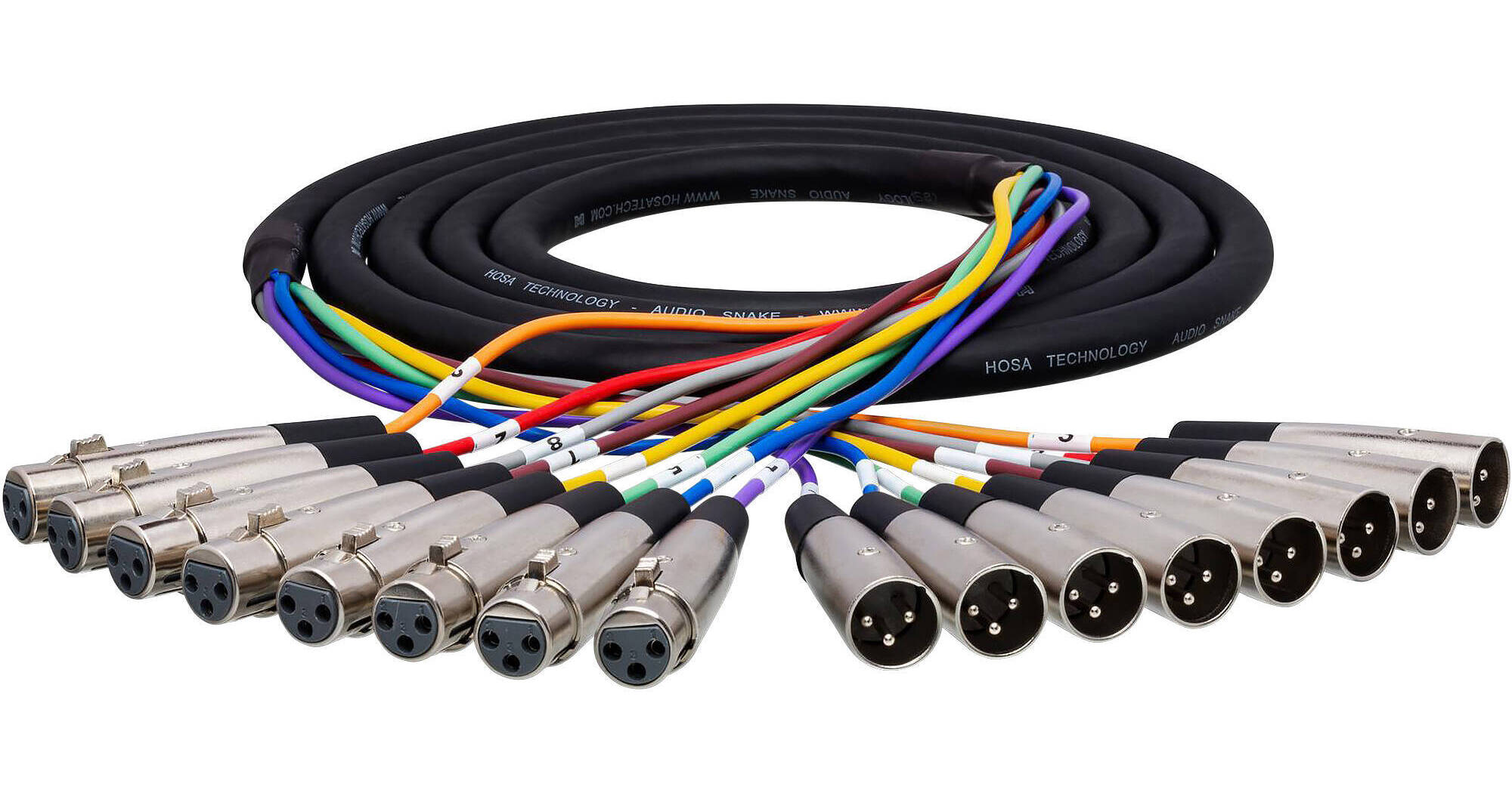 Hosa Technology XLR-802 8-Channel Male XLR to Female XLR XLR-802