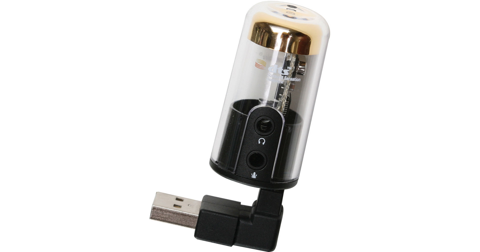 DTS Surround Sensation 5.1 Channel Headphone Audio Enhancer - USB Sound Card With Vacuum Tube - Model AS301DTS