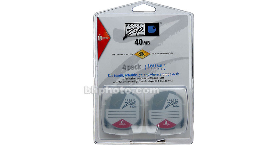 ハピハピ Iomega 40MB PocketZip Disks and Cases - Four-Pack 31530 B&H