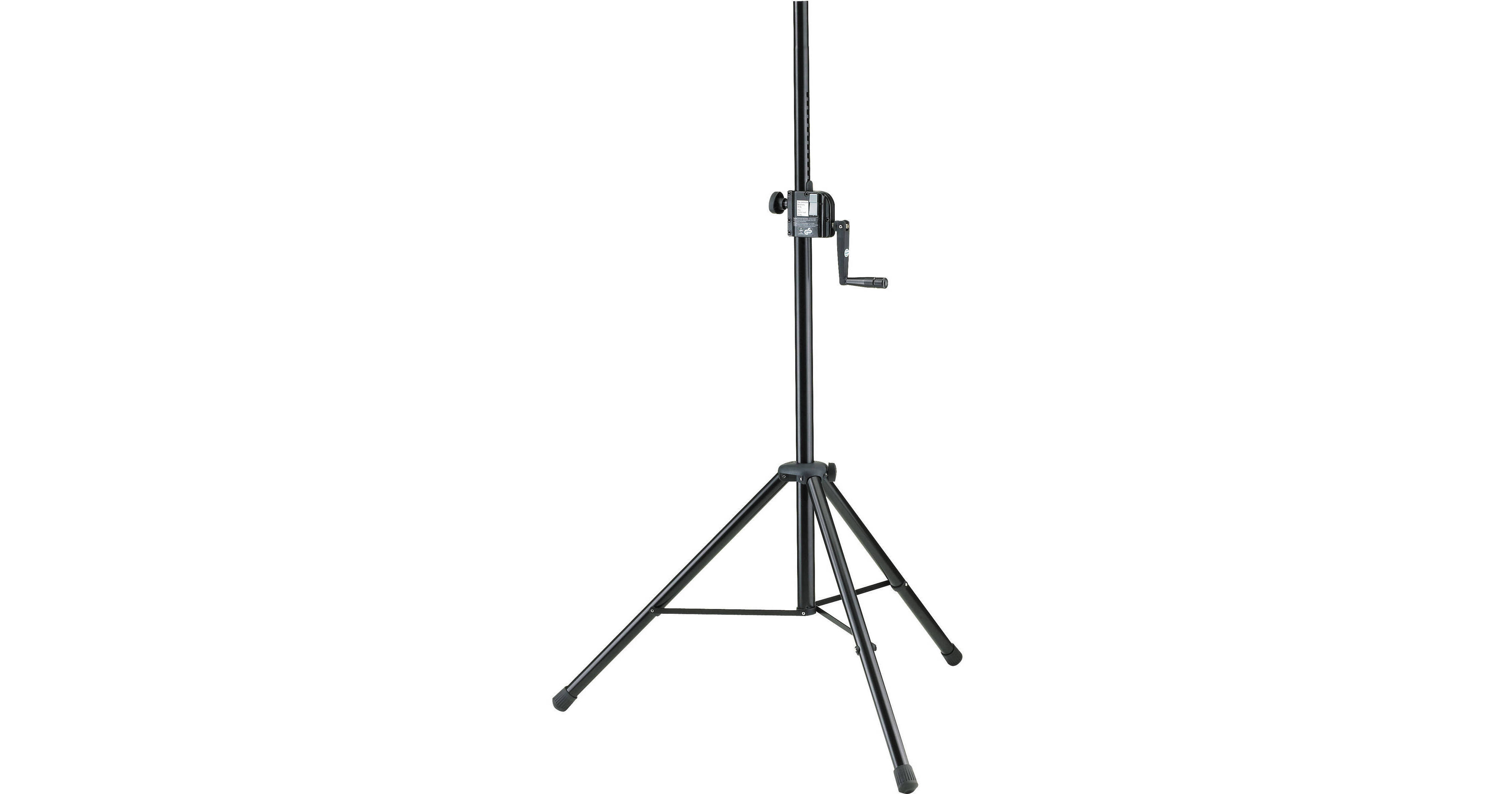 K&M 21302 Hand Crank Speaker Stand (Black) 21302-009-55 B&H
