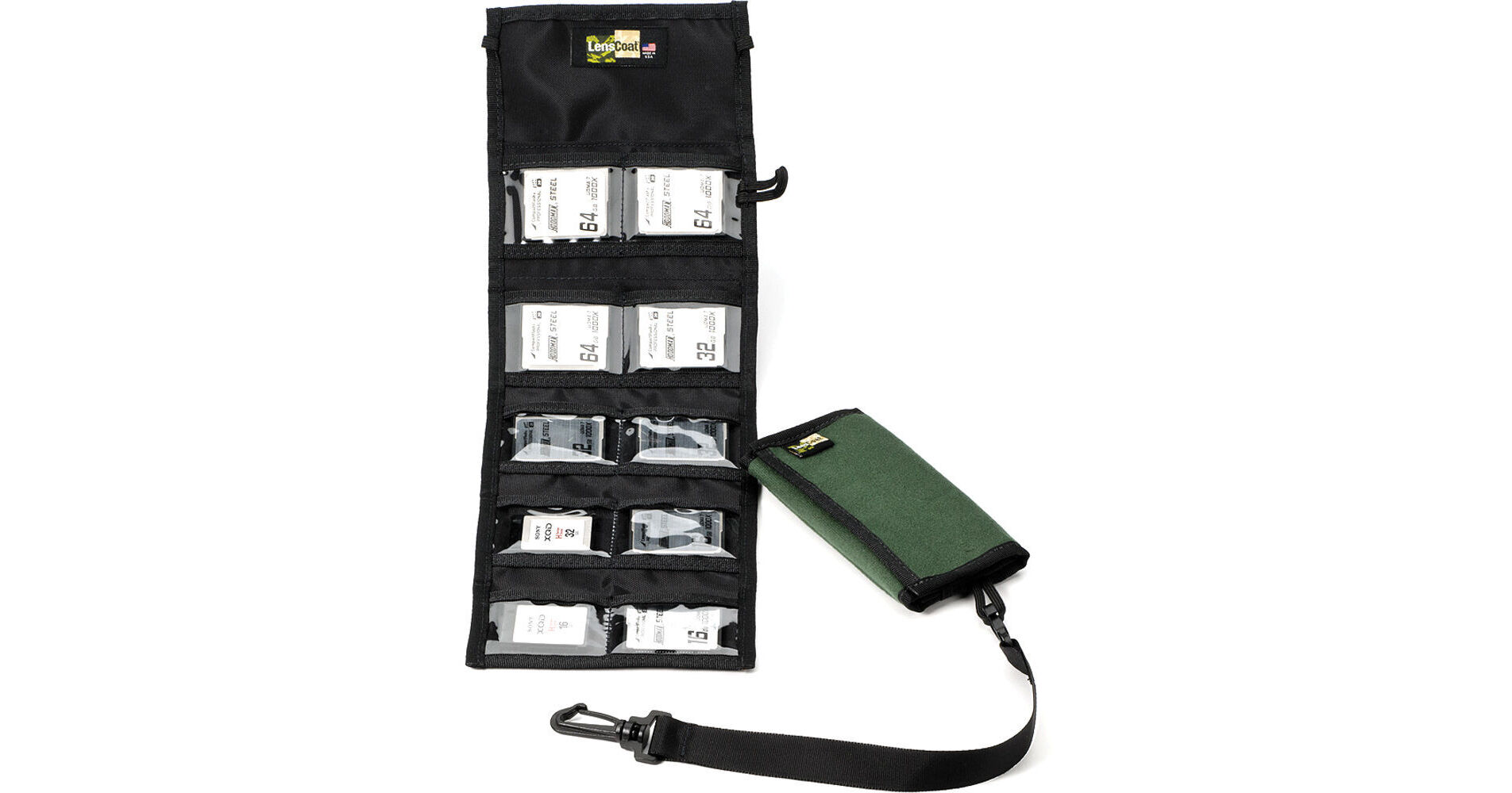 LensCoat Memory Card Wallet CF10 Green MWCF10GR B H Photo Video