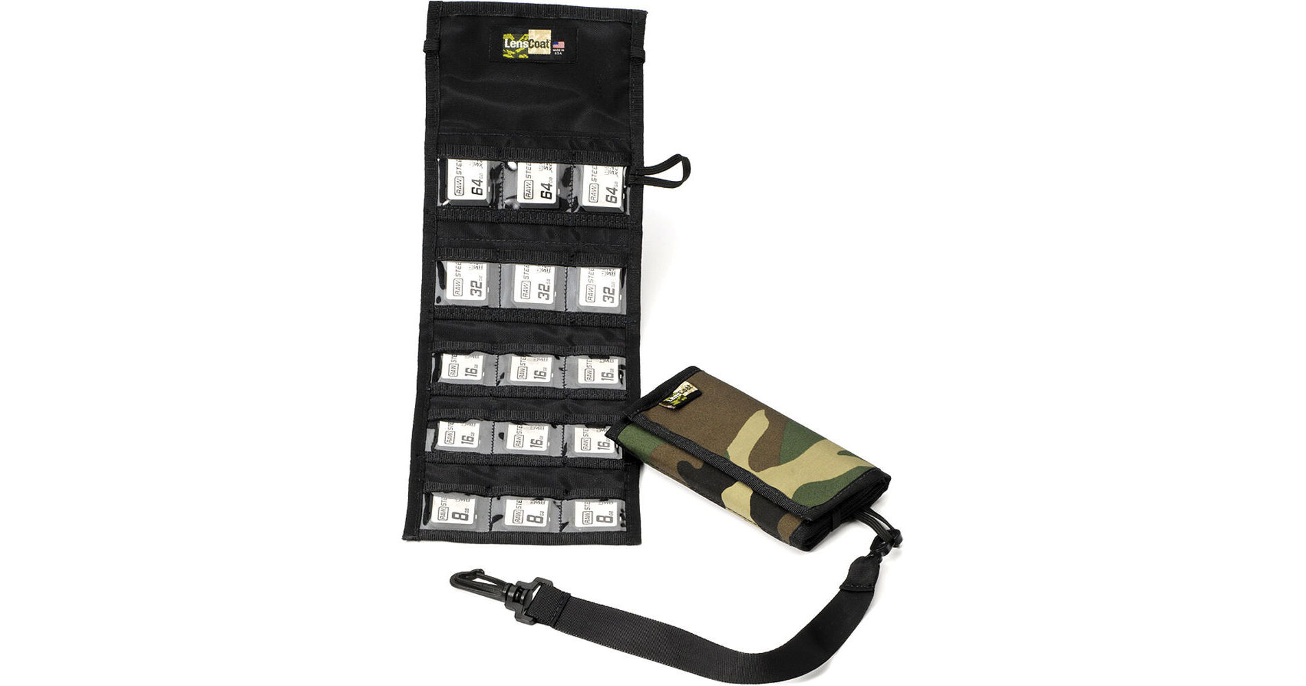 LensCoat Memory Card Wallet SD15 Forest Green Camo MWSD15FG