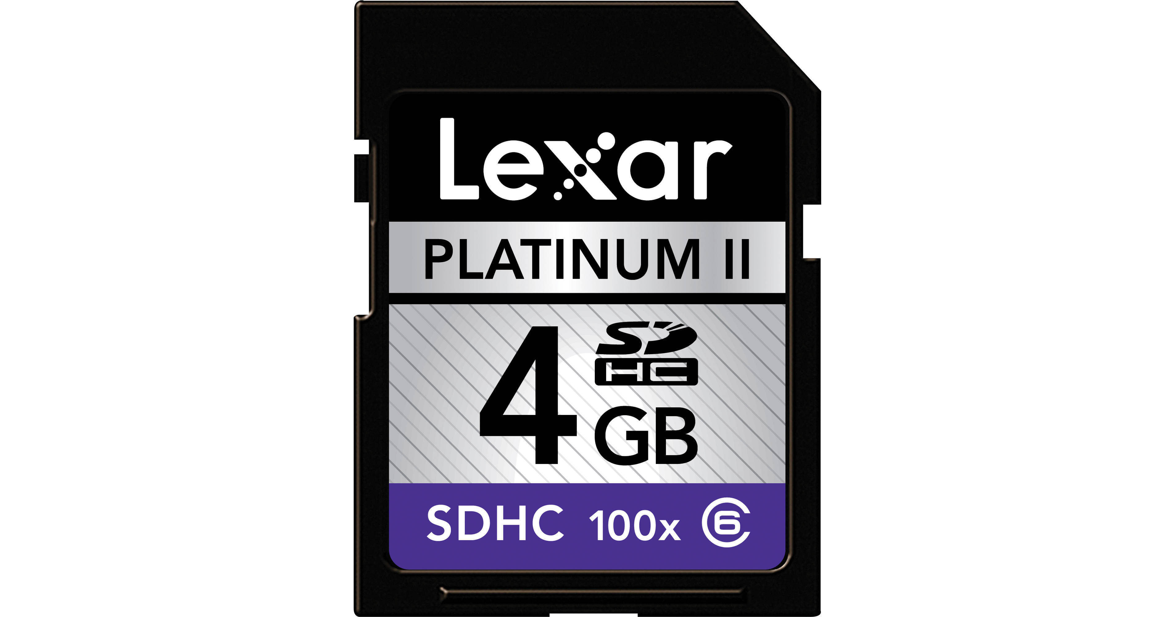 Lexar 4GB SDHC Memory Card Platinum II Class 6 LSD4GBBSBNA100