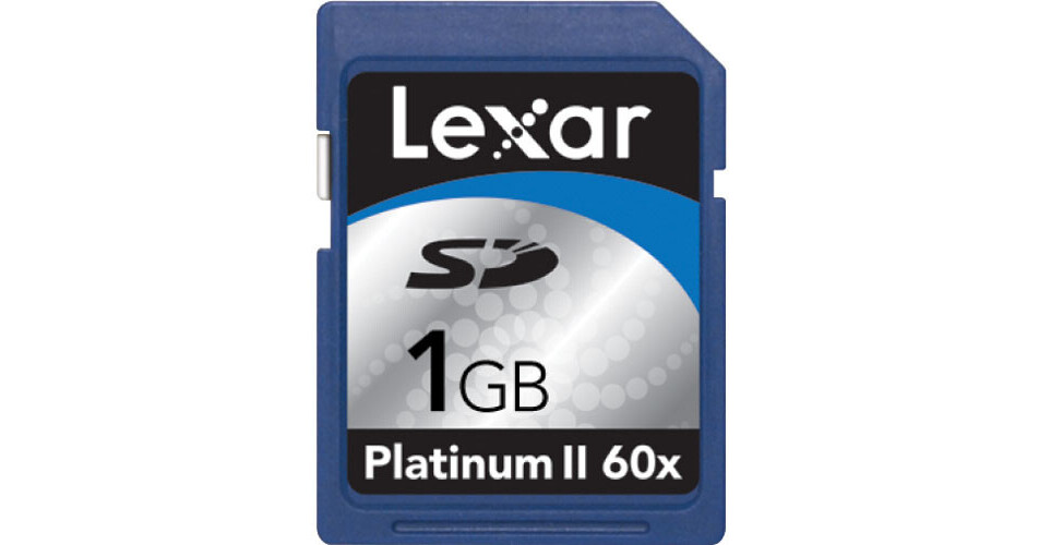 Lexar 1GB Platinum II 60x Secure Digital (SD) Card SD1GB-60-709
