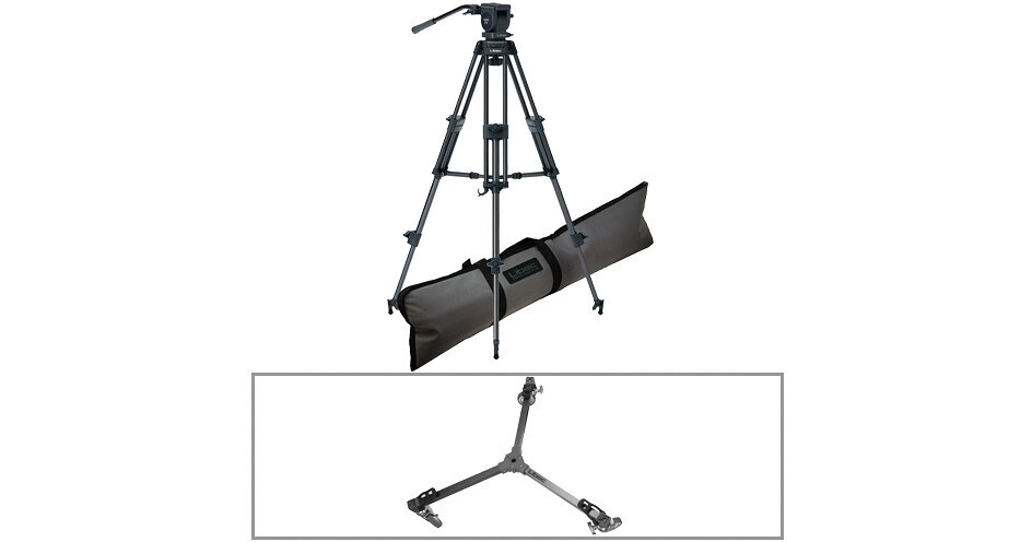 Libec ビデオ三脚 LS-22DV Libec LS-22DV 2-Stage Aluminum Tripod with H22DV Video Head &
