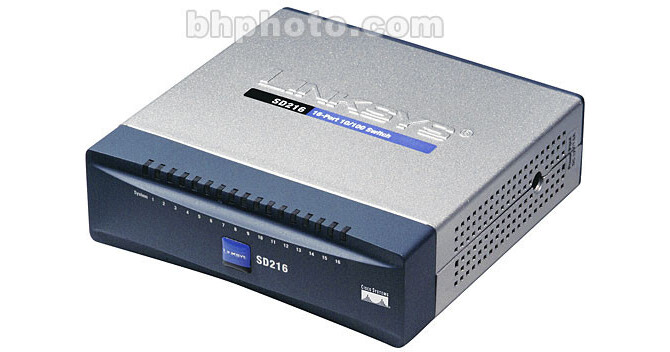 Linksys 16-Port 10/100 Ethernet Switch SD216 B&H Photo Video