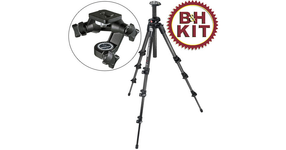 Manfrotto 190CXPRO4 4-Section Carbon Fiber Tripod Legs (Black)