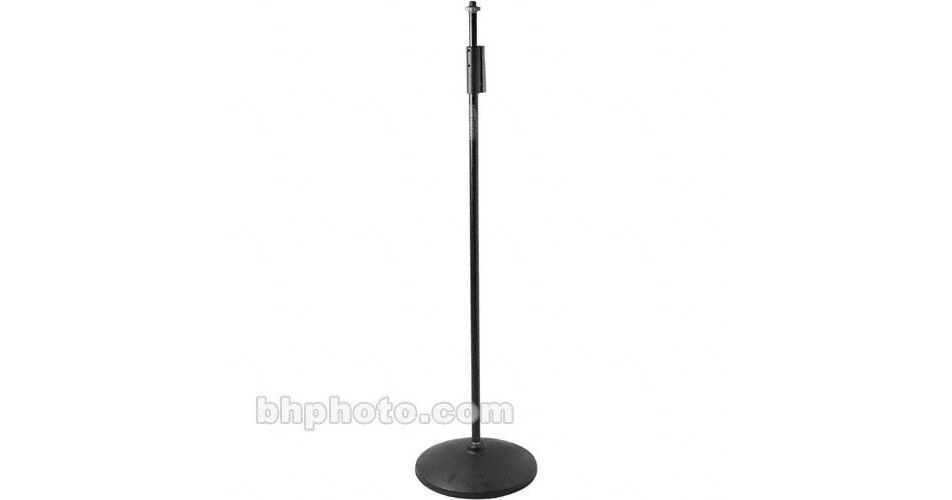 Manfrotto 622B Asta Per Microfono In Alluminio Con Base Rotonda, Altezza Max 195 Cm, Portata 2 Kg, Nero