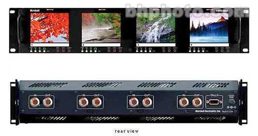 RACK 2 Monitors Double analogique/SD-SDI Marshall V-R72P-2SD Dual 7 16