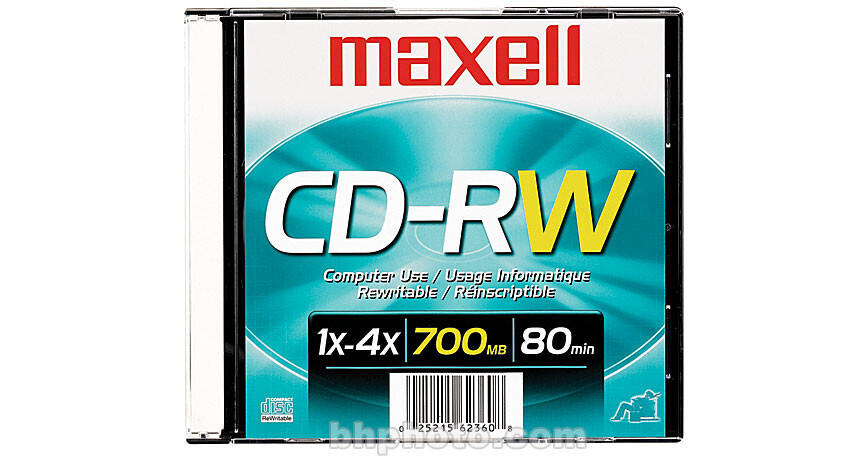 Maxell CD-RW 700MB Disc (1) 630010 B&H Photo Video