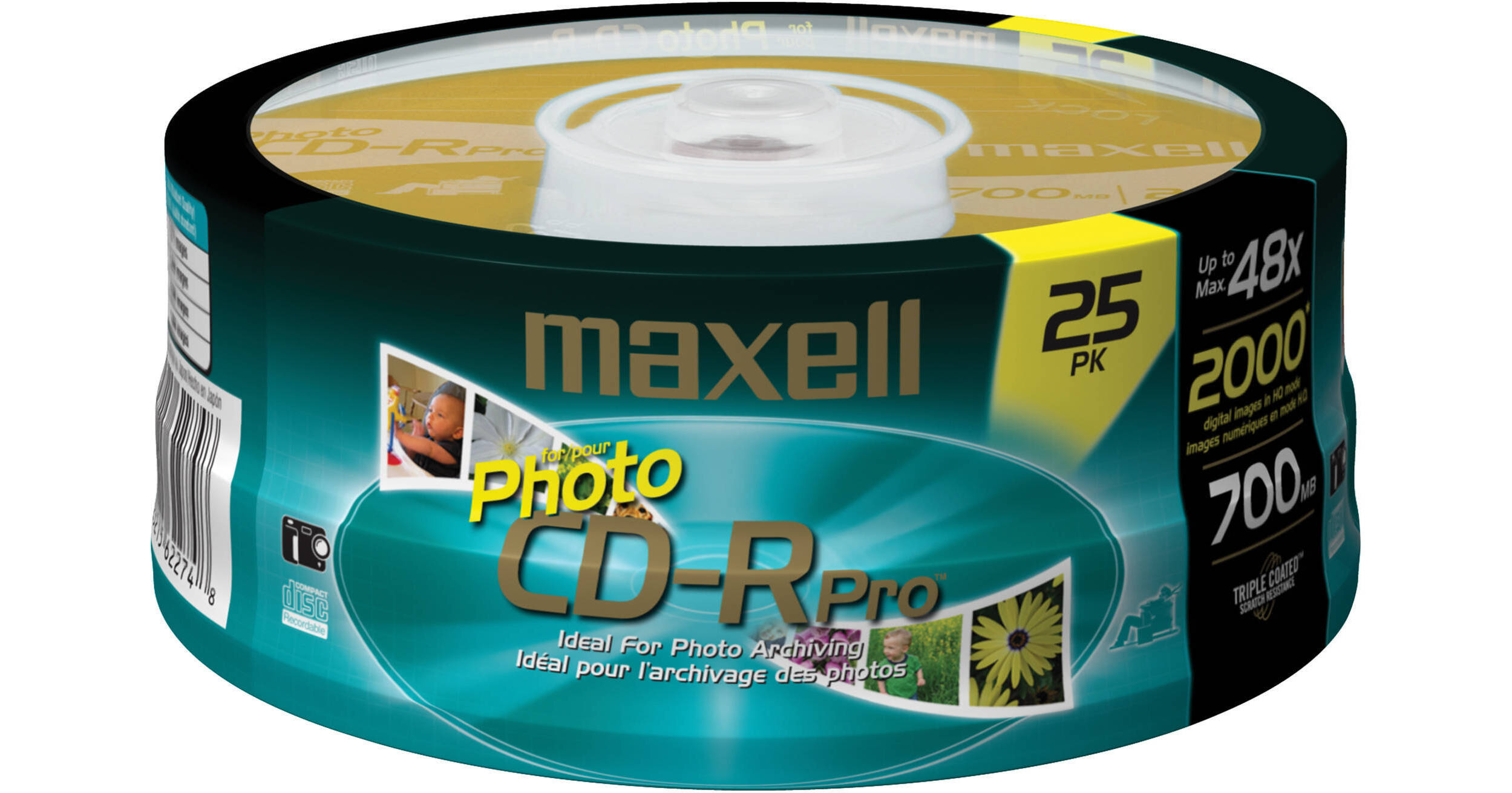 Maxell 25-Pack CD-R Pro Spindle 648209 B&H Photo Video