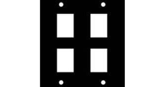 Middle Atlantic KEY-4 UCP Panel with (3) Keystone Bevels KEY-4