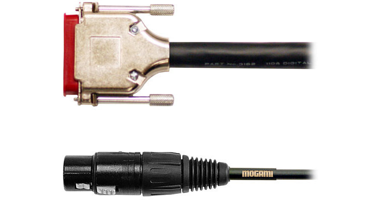 Mogami Gold AES/EBU DB25 to 4 XLR Male & 4 XLR GOLDAESDB25XLR05