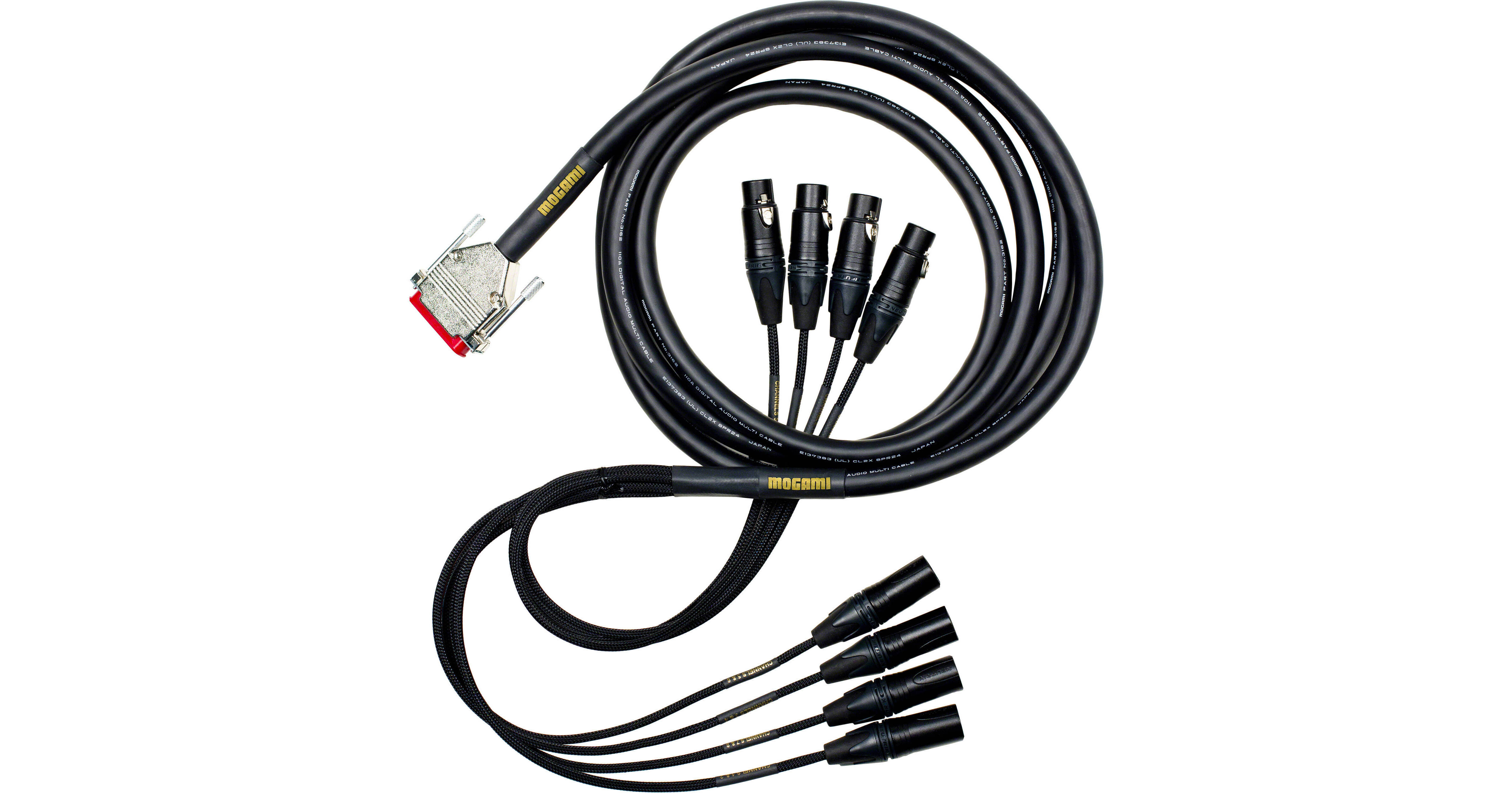 Mogami Gold AES TD DB-25 to 4 XLR Male & 4 XLR