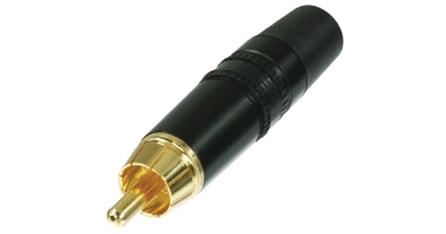 Rean NYS373-0 RCA Phono Plug (Black) NYS373-0 B&H Photo Video